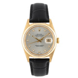 Datejust 36mm 18K YG Head Silver Small Diamond Dial 1989 - 16238