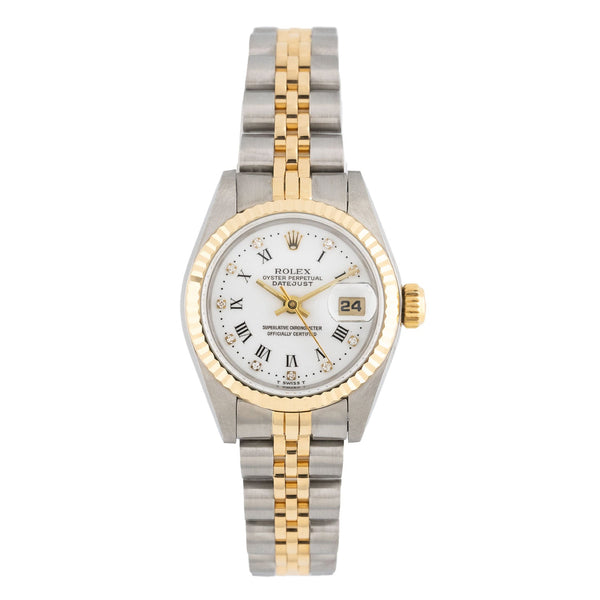 Lady Datejust 26mm White Roman Diamond Dial - 69173