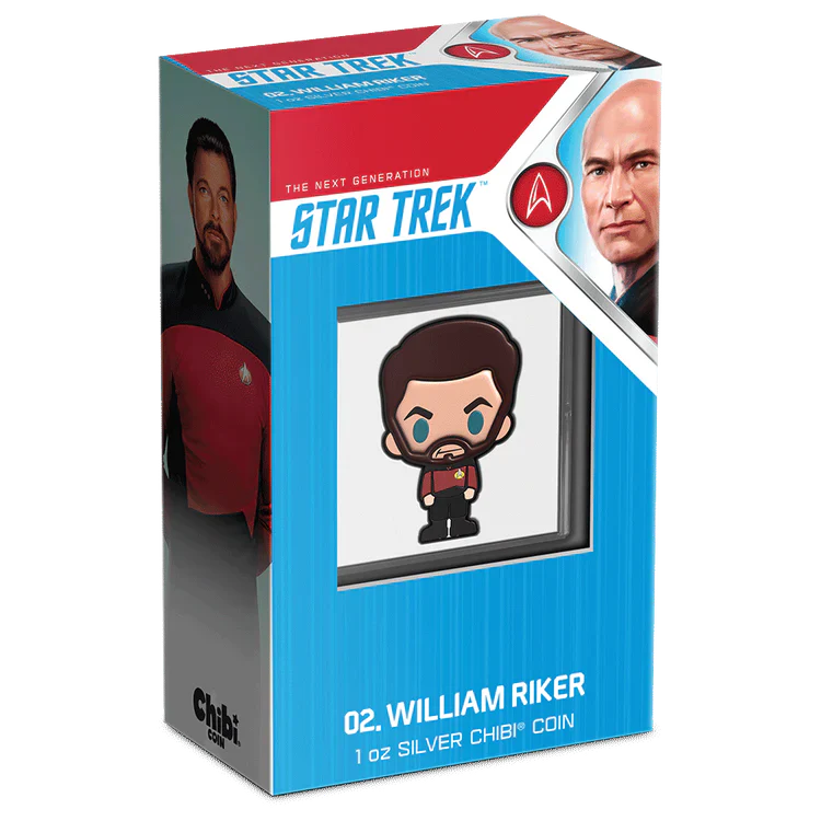 Star Trek – William T. Riker 1oz Silver Chibi® Coin