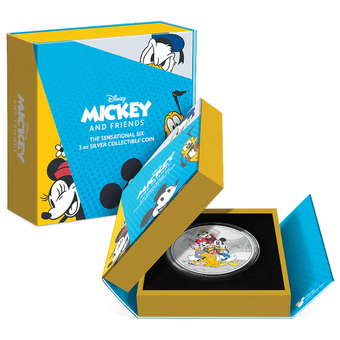 Disney Mickey & Friends – All Together 3oz Silver Coin – US Marc