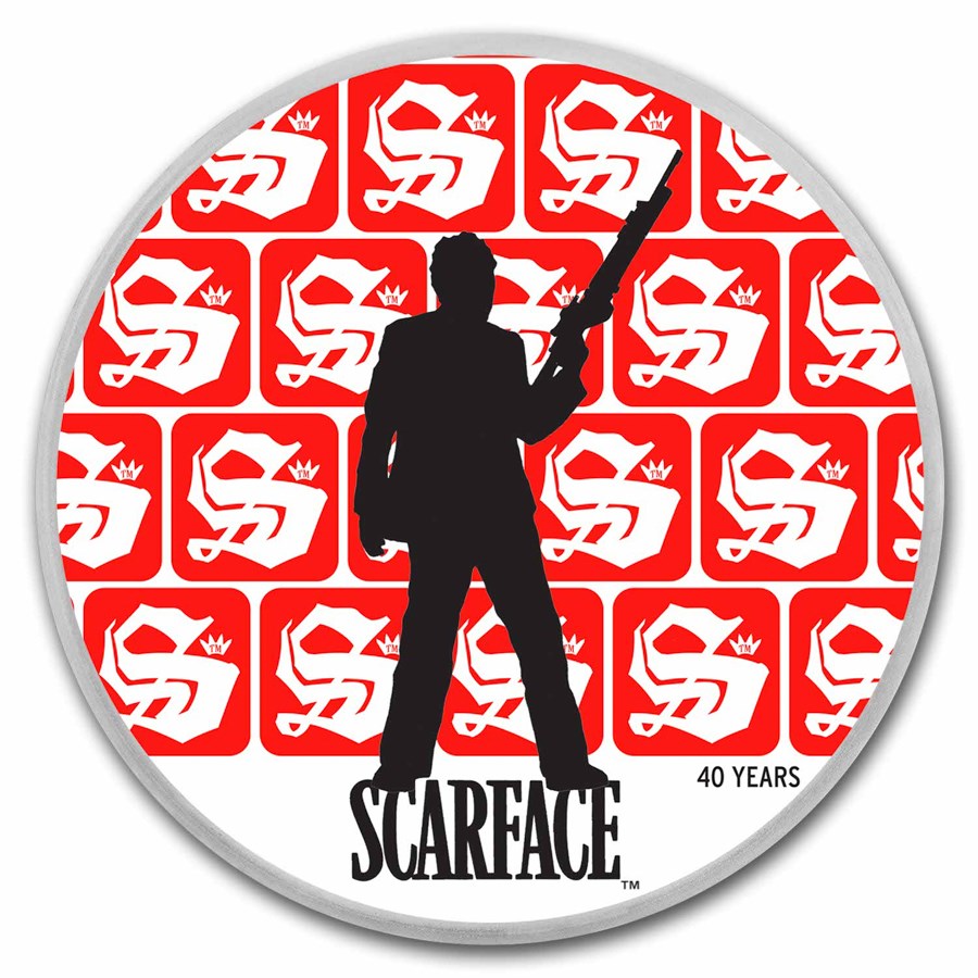 外国映画 SCARFACE 40th Anniversary Coin Scarface 40th Anniversary Collector Coin 1 Troy Oz .999 Fine