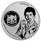 1oz Silver Chad Colorized Proof 5000 Franc Scarface 40th 2023