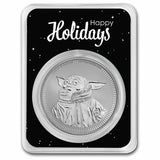 1oz Silver Niue $2 Grogu Baby Yoda in Serialized Holiday TEP 2023