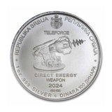 2024 Serbia 1 oz Silver 100 Dinar Tesla: Direct Energy Weapon