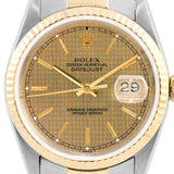 Datejust 36mm Houndstooth Gold Dial 1988 - 16233
