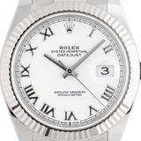 Datejust 41mm White Roman Dial 2023 Oyster - 126334