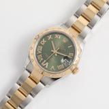 Rolex Datejust 31, Olivgrün, Diamantbesetzt, Ref. 278343RBR, 12-2021, B+P