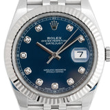 Datejust 41mm Blue Diamond Dial 2017 Jubilee - 126334