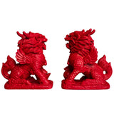 Kirin Set Cinnabar Carving