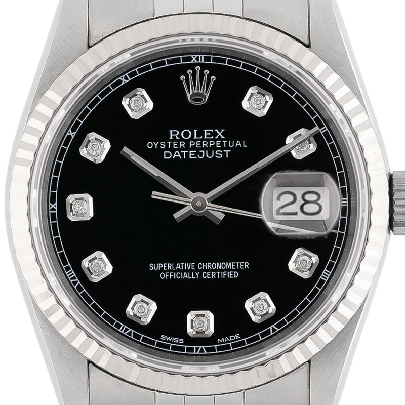 Datejust 36mm Black Diamond Dial 1989 - 16234