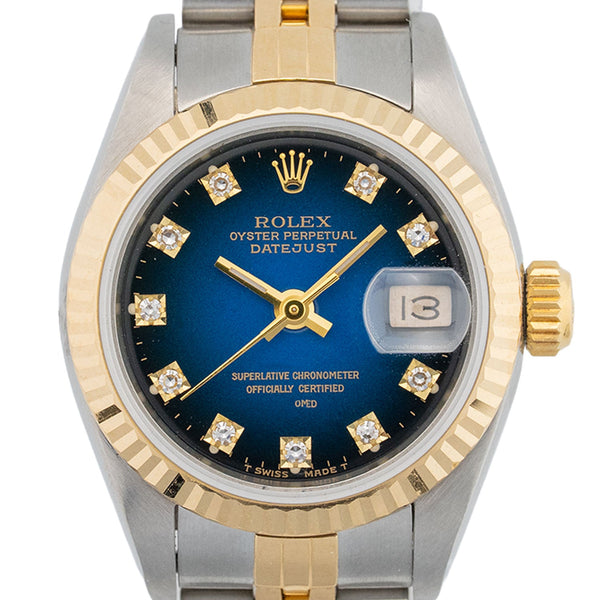 Lady Datejust 26mm Blue Degrade Diamond Dial 1986 - 69173