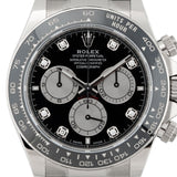 Daytona Cosmograph White Gold Black Diamond Dial Oysterflex 2023 - 126519LN