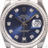 Datejust 36mm Blue Diamond Dial 1988 - 16234