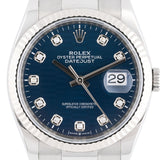 Datejust 36mm Blue Motif Diamond Dial 2023 Oyster - 126234