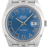 Datejust 41 Azzurro Dial Unworn 2025 Jubilee - 126334