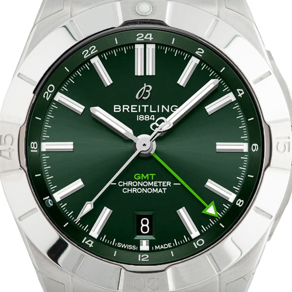 Chronomat GMT Automatic 40mm Platin Bezel Green Dial LC100 2025 - P323981A1L1A1