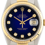 Datejust 36mm Rare Purple Factory Vignette Dial Oyster - 16233