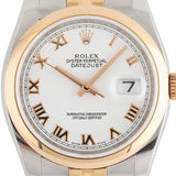 Datejust 36mm Oyster Perpetual White Dial Roman Dial 2010 - 116201