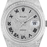 Datejust 41mm Iced Out Diamond Setting Roman Dial Oyster 2023 - 126300