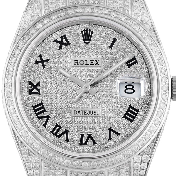 Datejust 41mm Iced Out Diamond Setting Roman Dial Oyster 2023 - 126300