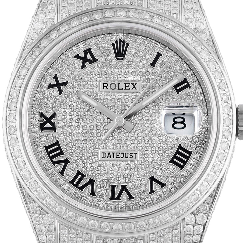 Datejust 41mm Iced Out Diamond Setting Roman Dial Oyster 2023 - 126300