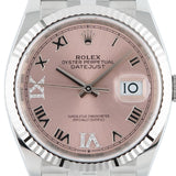 Datejust 36mm Pink Roman Diamond Dial Unworn 2025 - 126234