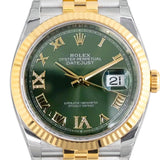 Datejust 36mm Green Roman Diamond Dial 2020 Jubilee - 126233