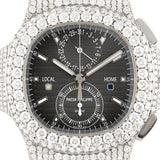 Nautilus Travel Time Chronograph Iced Out - 5990/1A-001
