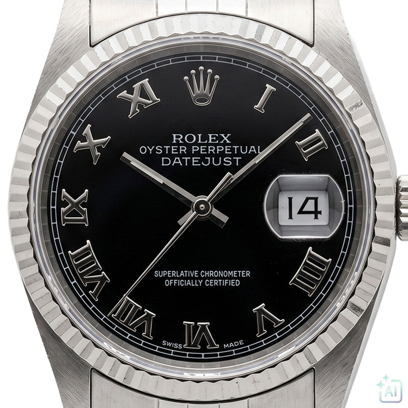 Datejust 36mm Black Roman Dial 1991 - 16234