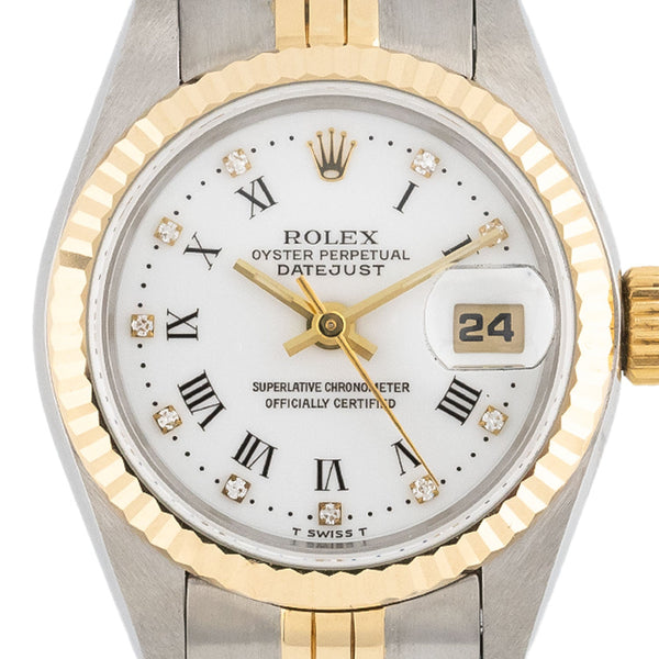 Lady Datejust 26mm White Roman Diamond Dial - 69173