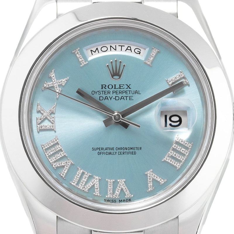 Day-Date Platin 41mm Ice Blue Diamond Dial LC100 2014 - 218206