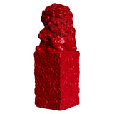 Lion Sienet Cinnabar Carving