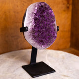 Small Uruguayan Amethyst Geode on Custom Stand - 8"/2.5 lbs- Better Quality)