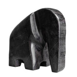 Black Petrified Wood Elephant 5"