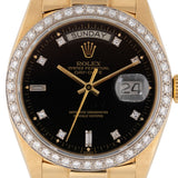 Day-Date Factory Diamond Bezel Black Dial 36mm 1981 - 18048