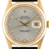 Datejust 36mm 18K YG Head Silver Small Diamond Dial 1989 - 16238