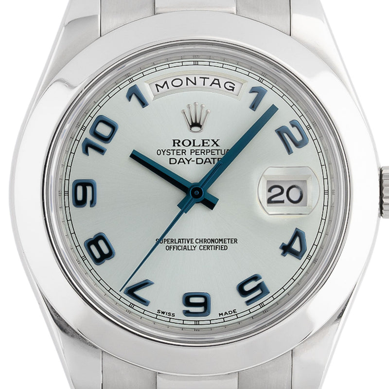 Day-Date Platin 41mm Ice Blue Dial 2009- 218206
