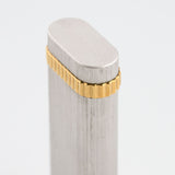 Lighter Brushed Silver with Ribbed Gold Band - Les Must de Cartier