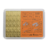 Combi bars - 20 g gold .9999 (20 x 1 g) Valcambi
