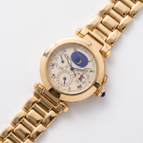 Cartier Pasha Perpetual Calendar, Gelbgold, 38mm, Ref. 30003, 1993, B+P