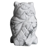 Howlite Owl 2" Natural Gemstone Carving