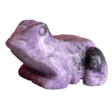2" Lepidolite Frog Natural Gemstone Carving