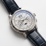A. Lange & Söhne Datograph Perpetual, 950er Platin, ALS-Service 10/2024, Ref. 410.025E, B+P
