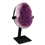 Small Uruguayan Amethyst Geode on Custom Stand - 8"/2.5 lbs- Better Quality)