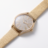Omega De Ville Trésor, Moonshine™‑Gold, Snow-Setting 768 Diamanten, Ref. 428.55.36.60.99.002, 2022, B+P