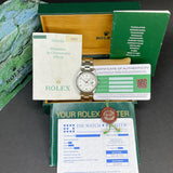 Rolex Oyster Perpetual Date 15200 (2000) – 34 mm, Edelstahl, weißes arabisches Zifferblatt