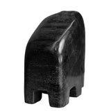 Black Petrified Wood Elephant 5"