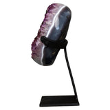 Small Uruguayan Amethyst Geode on Custom Stand - 8"/2.5 lbs- Better Quality)