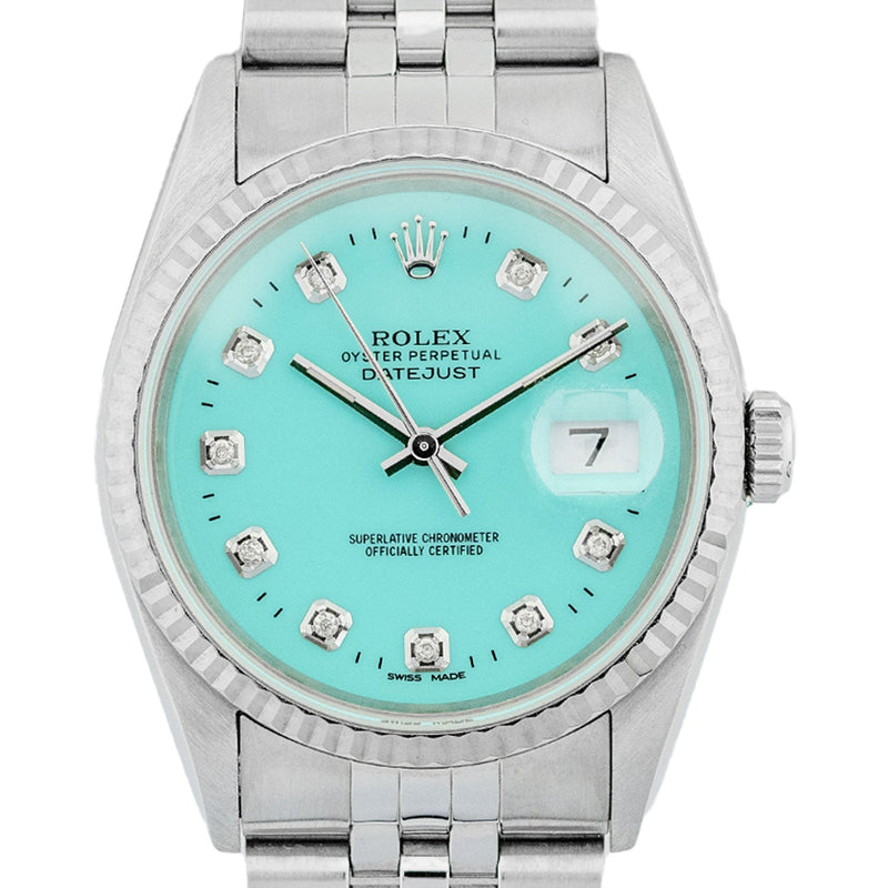 Datejust 36mm Turquoise Diamond Dial 1990 - 16234
