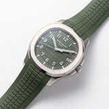 Patek Philippe Aquanaut, Jumbo, Weißgold, Grün, LC100, Ref. 5168G-010, 2024, B+P
